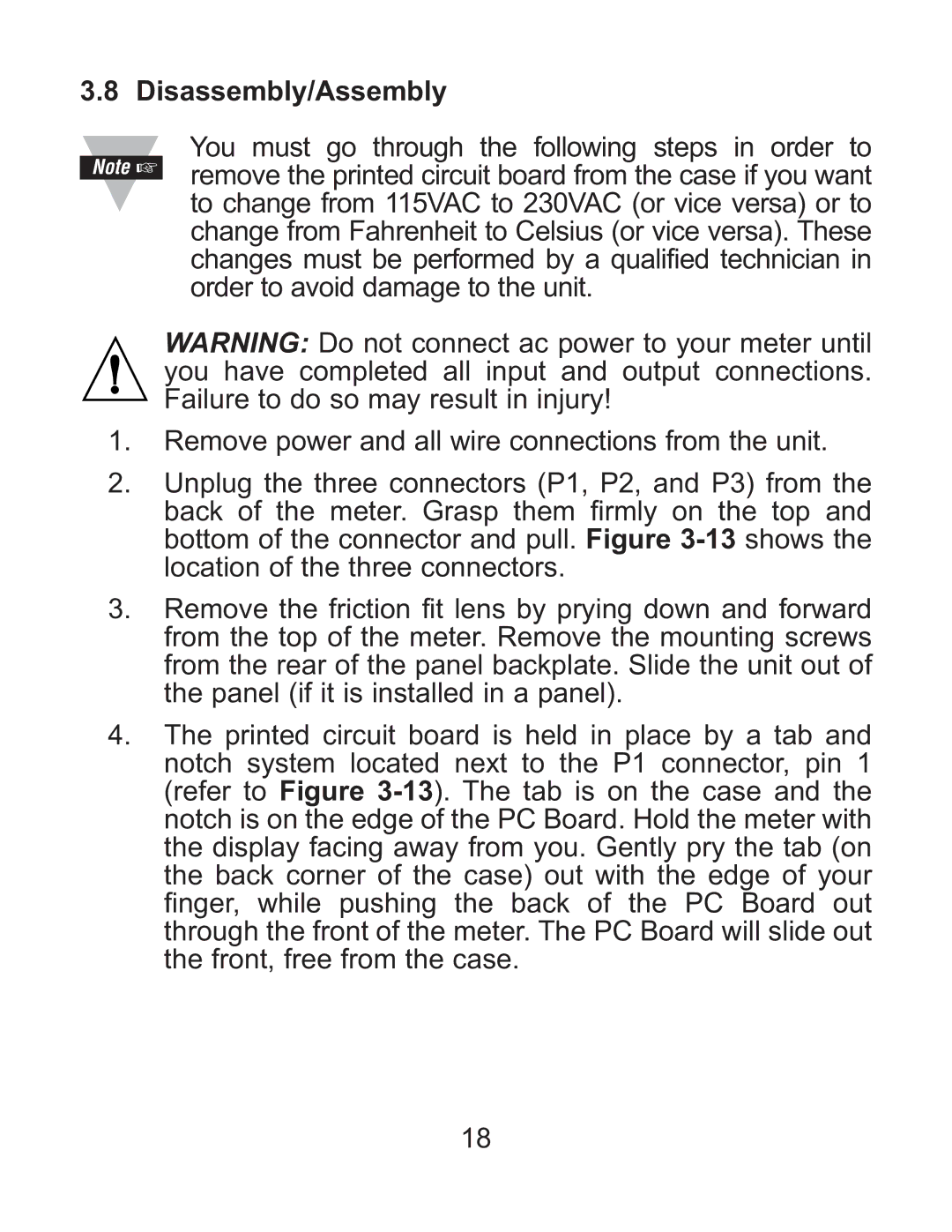 Omega DP119-RTD manual Disassembly/Assembly 