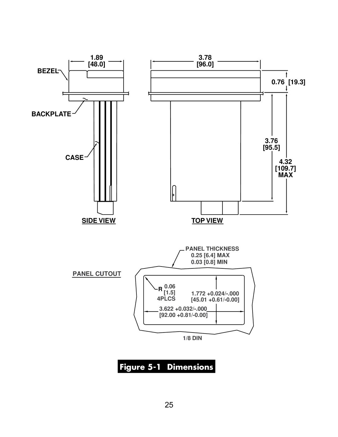 Omega DP119-RTD manual Dimensions 