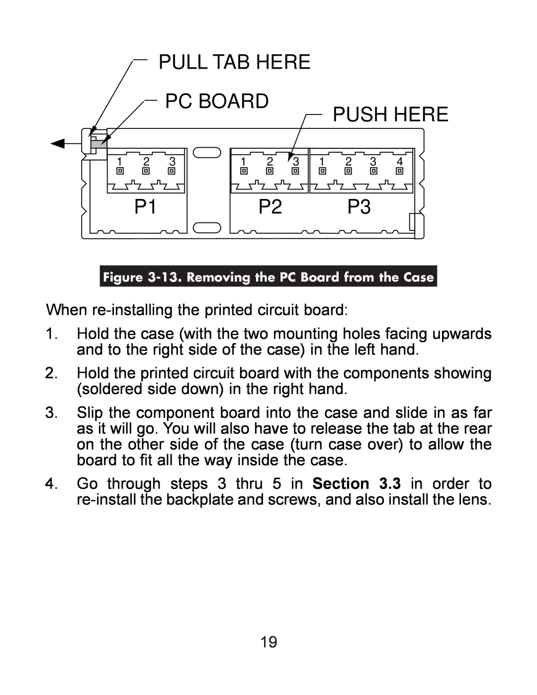 Omega DP119-RTD manual Pull Tab Here Pc Board Push Here 