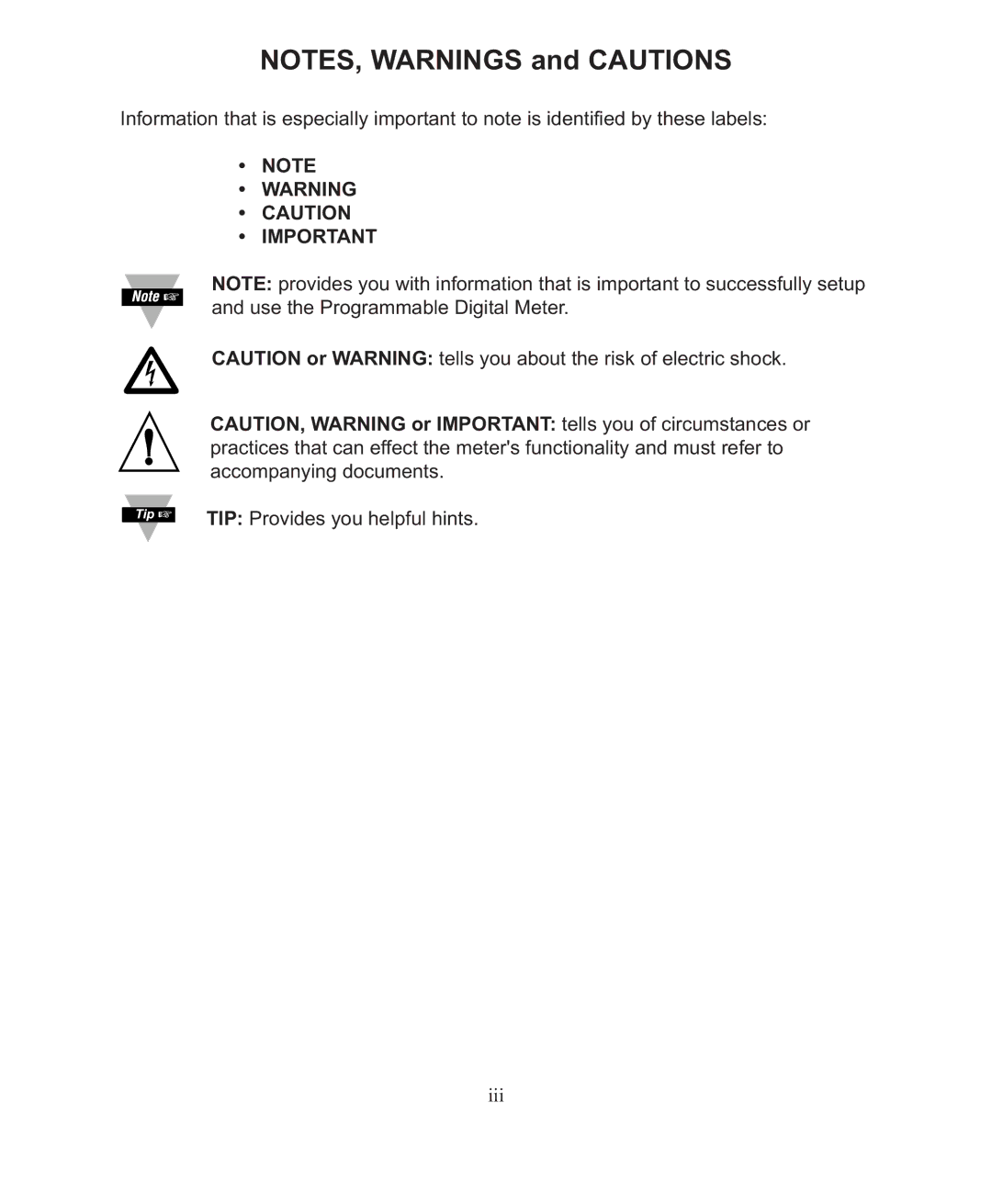 Omega DP26-RTD manual Iii 