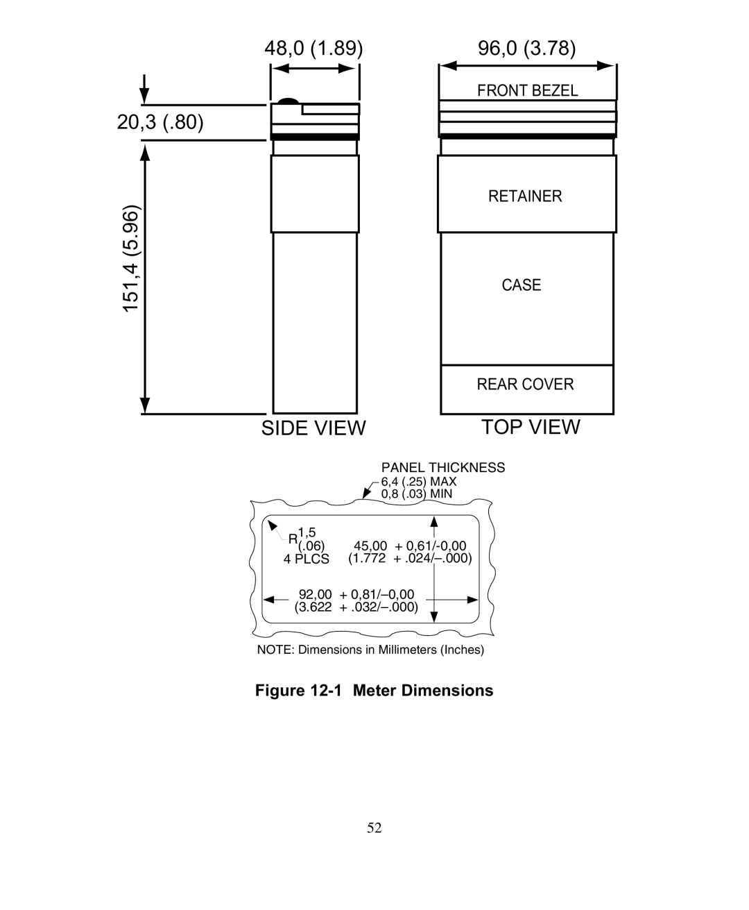 Omega DP26-RTD manual Side View TOP View 