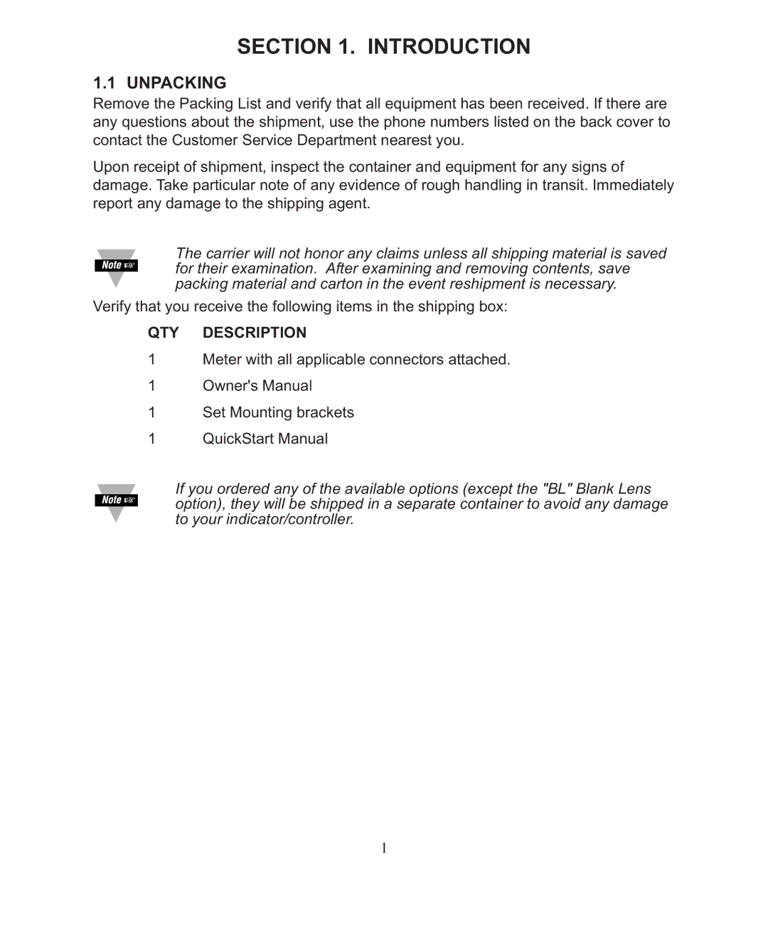 Omega DP26-RTD manual Introduction, Unpacking 