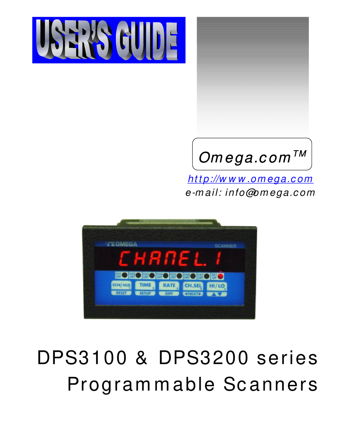 Omega manual DPS3100 & DPS3200 series Programmable Scanners 