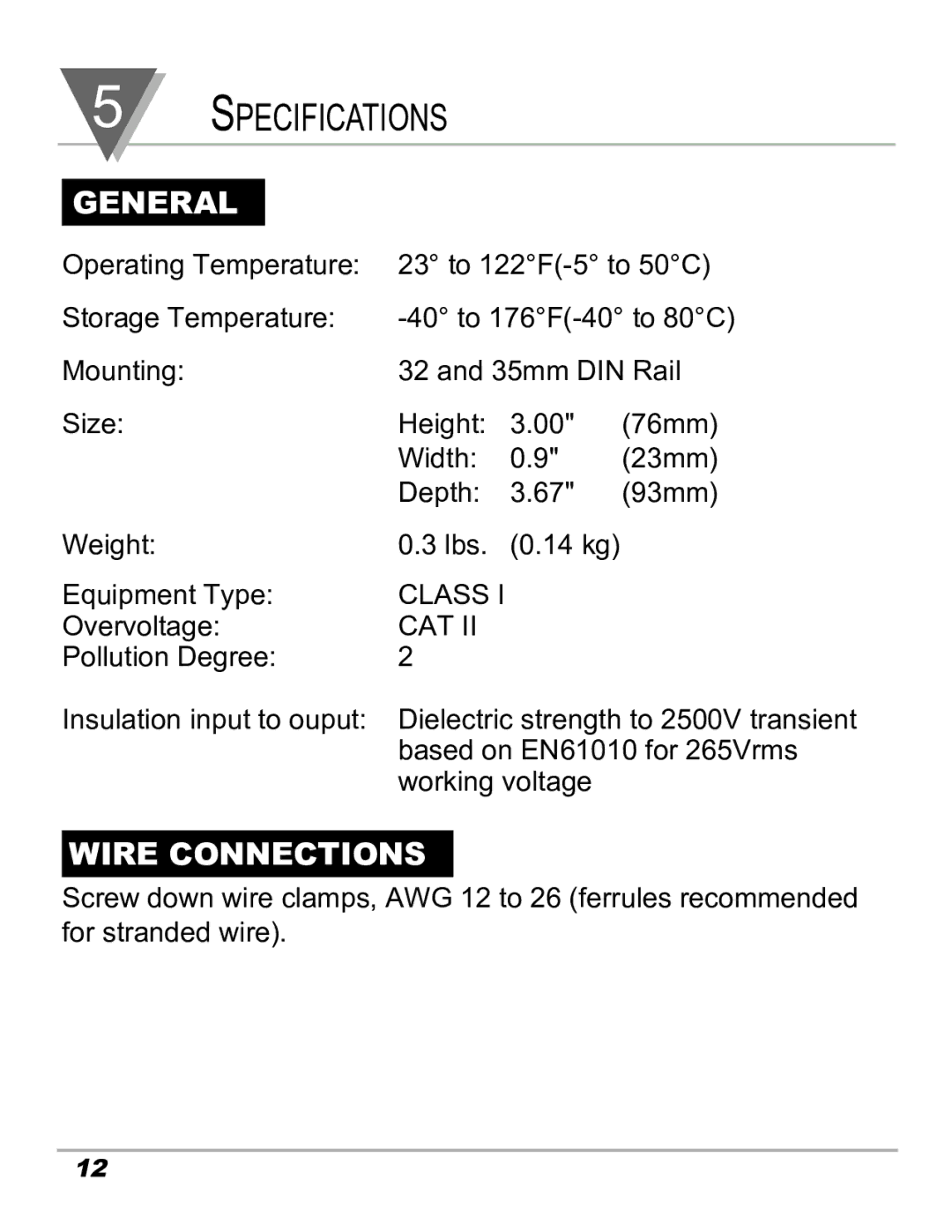 Omega DRN-PS-1000 manual Wire Connections 