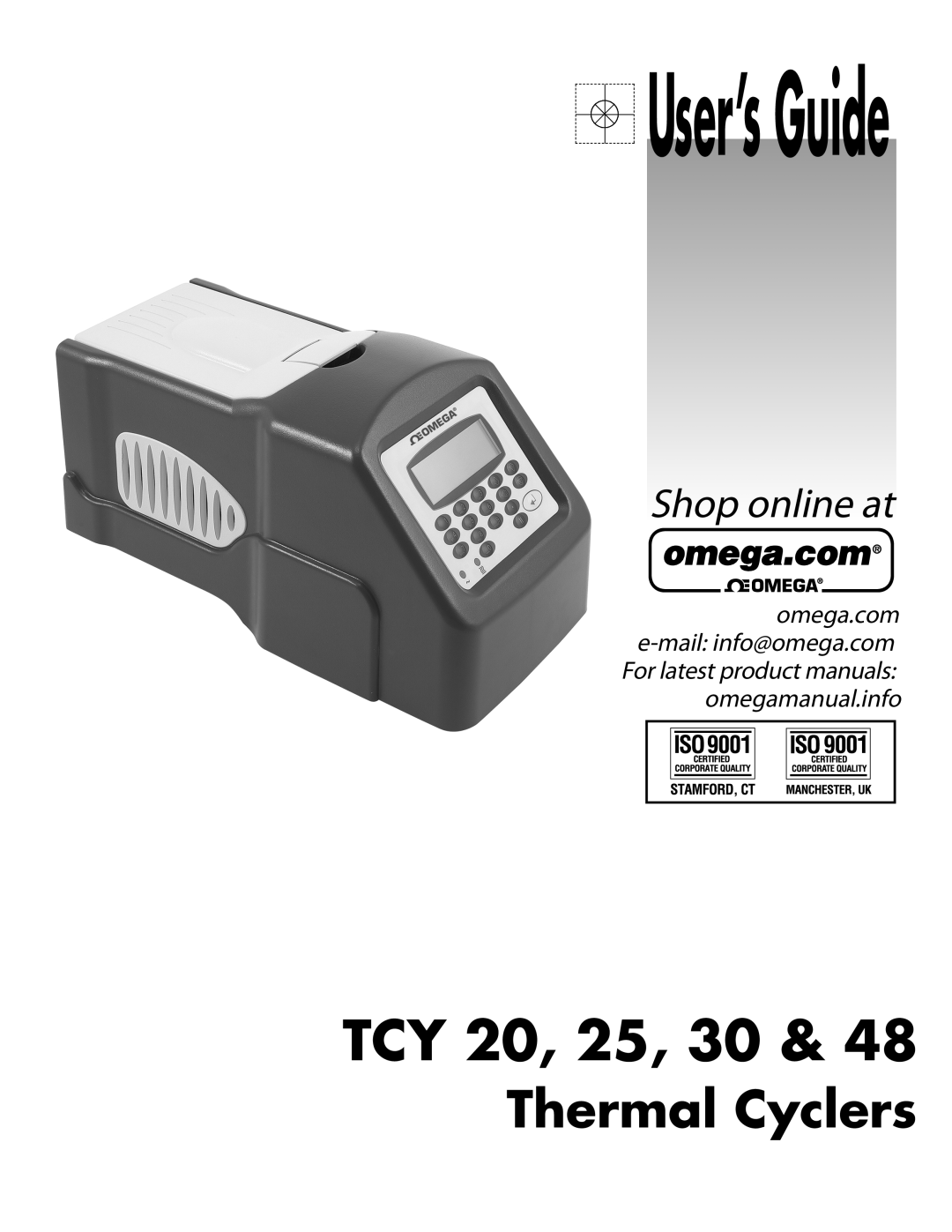 Omega Engineering 48 manual TCY 20, 25, 30, Thermal Cyclers, User’sGuide, Shop online at 
