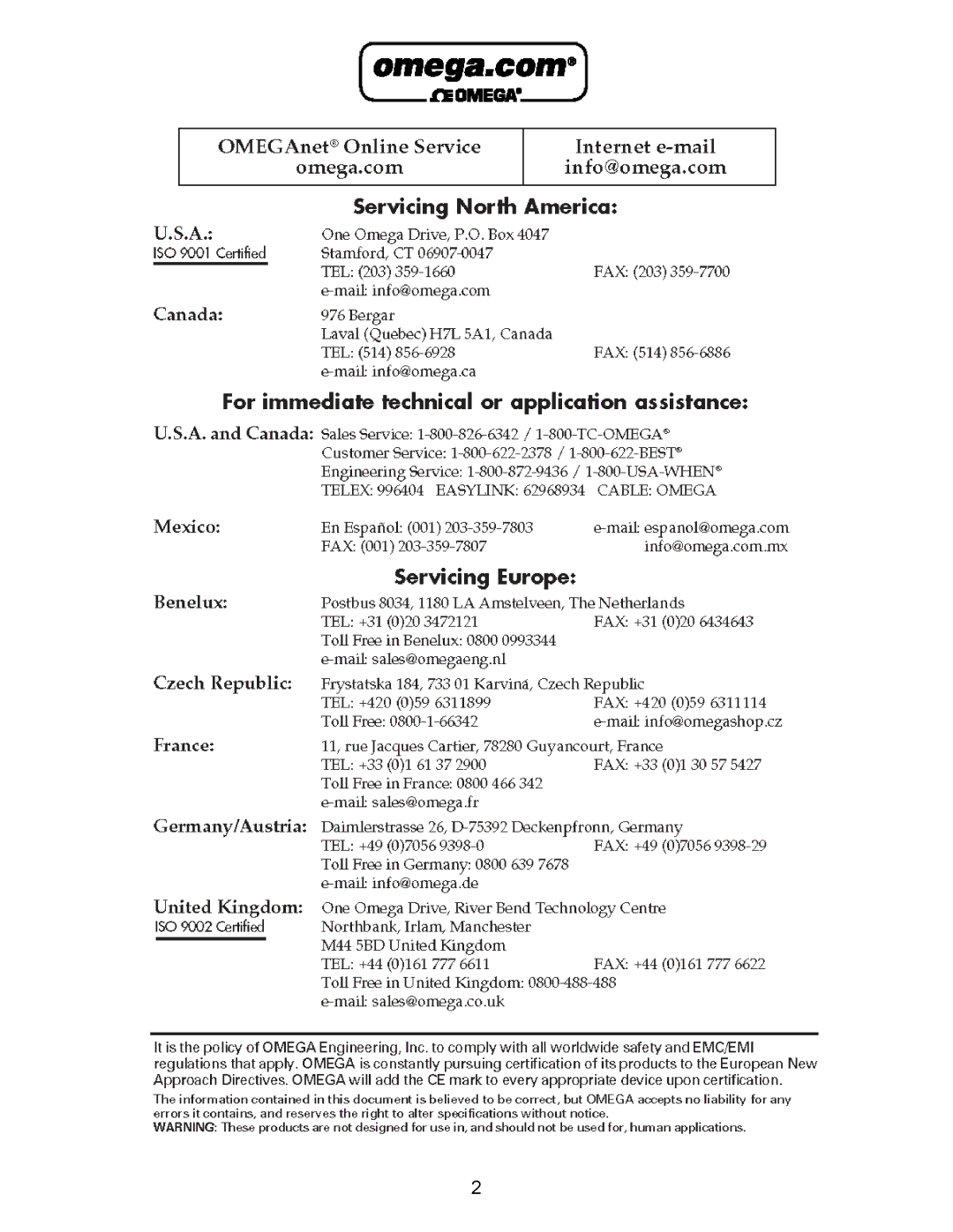 Omega Engineering BVLS Series manual 