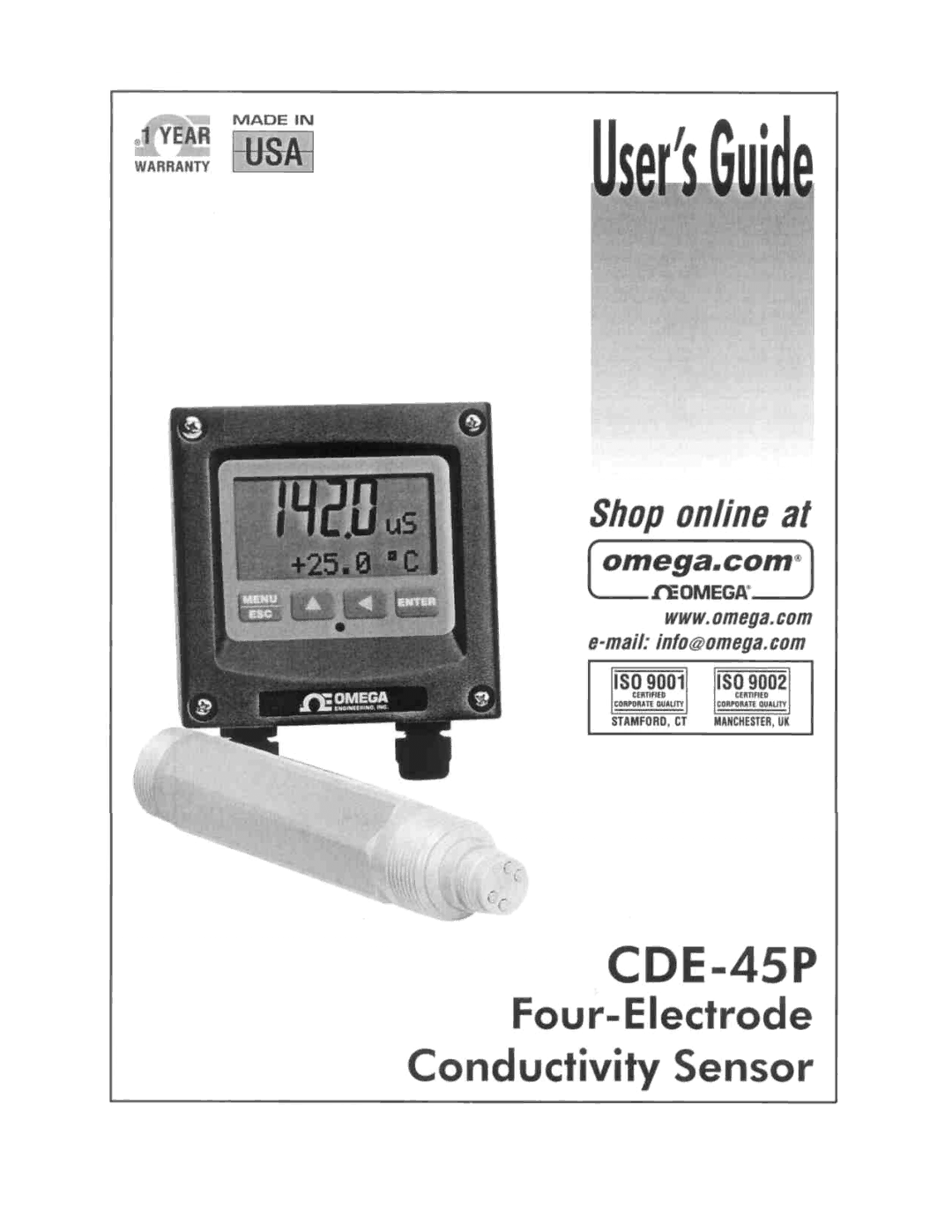 Omega Engineering CDE-45P manual 