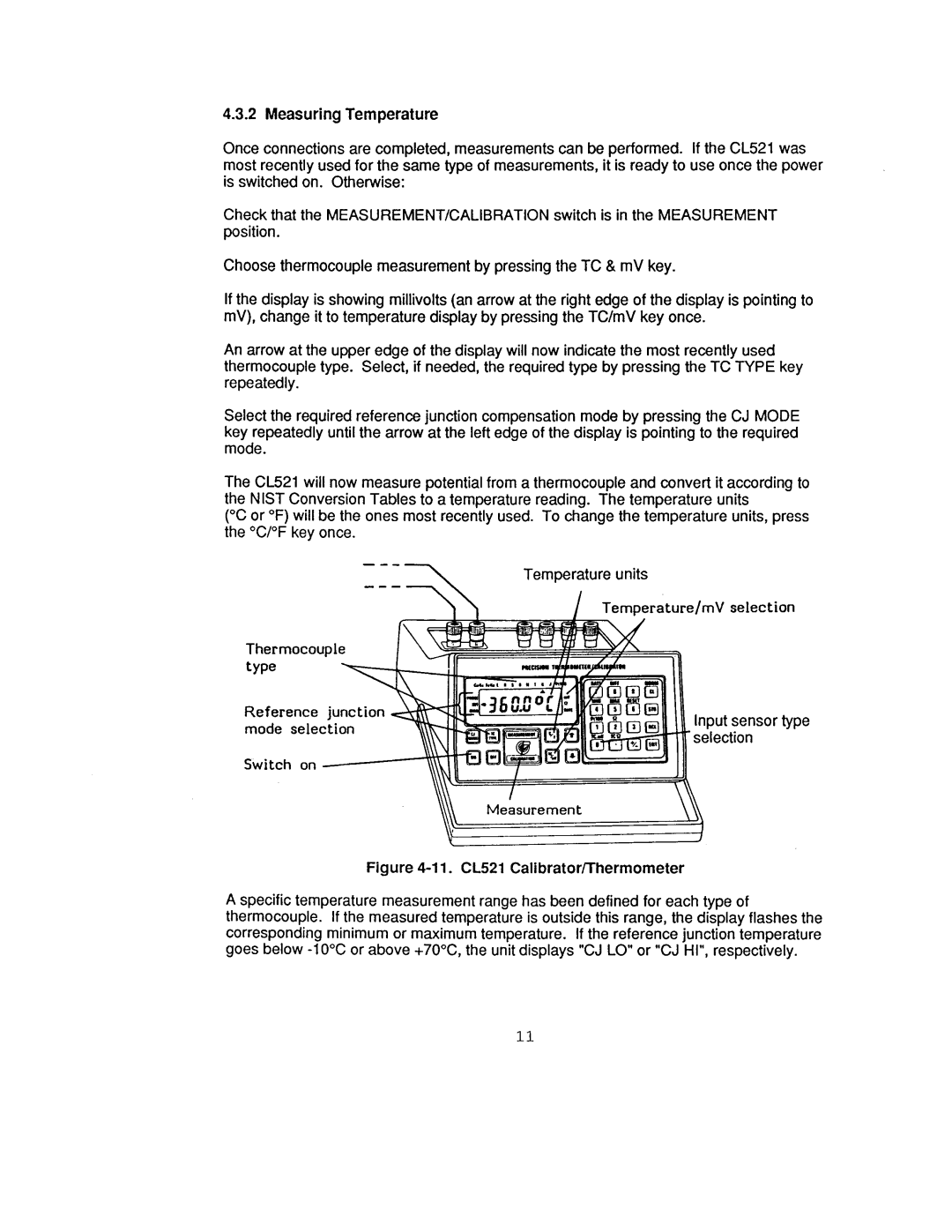 Omega Engineering CL521 manual 