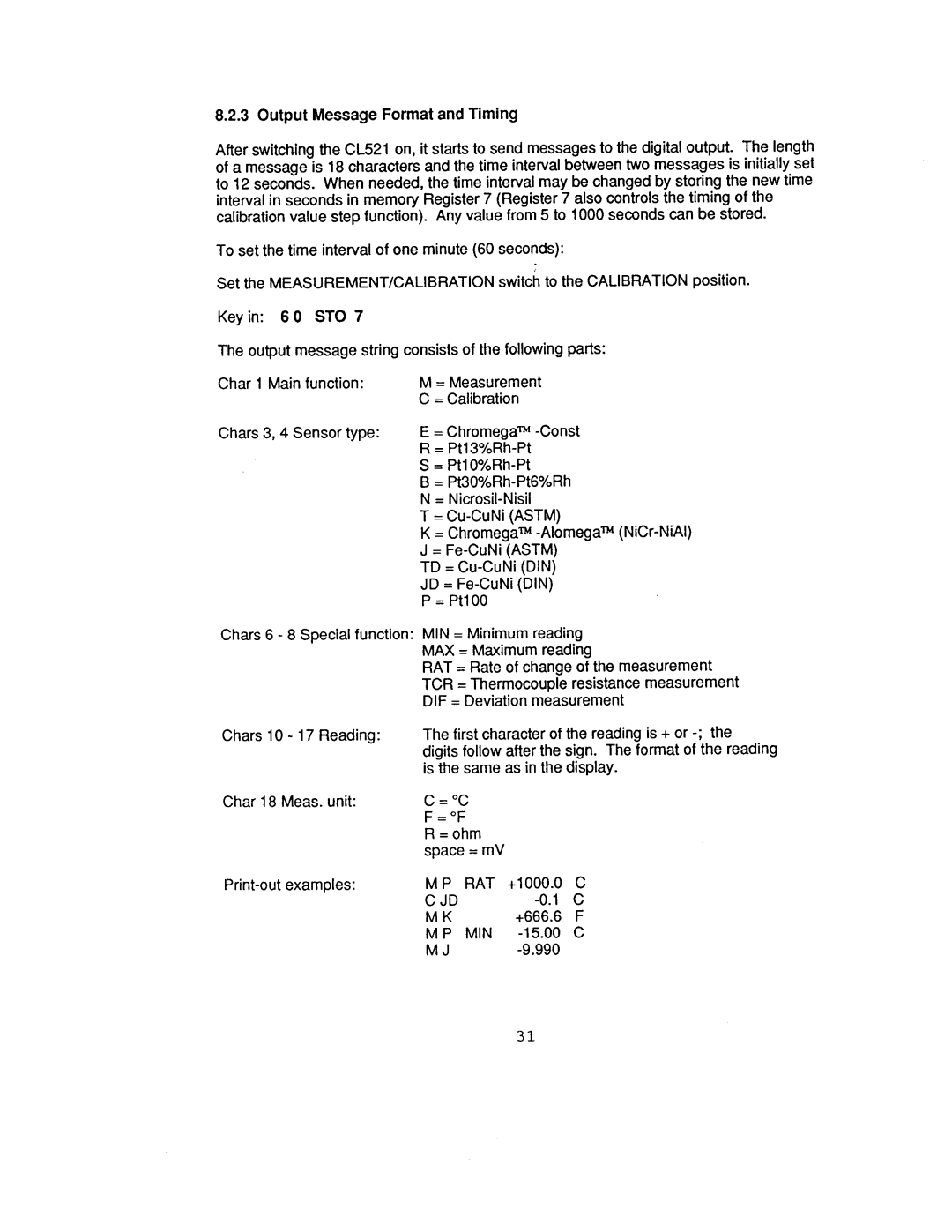 Omega Engineering CL521 manual 
