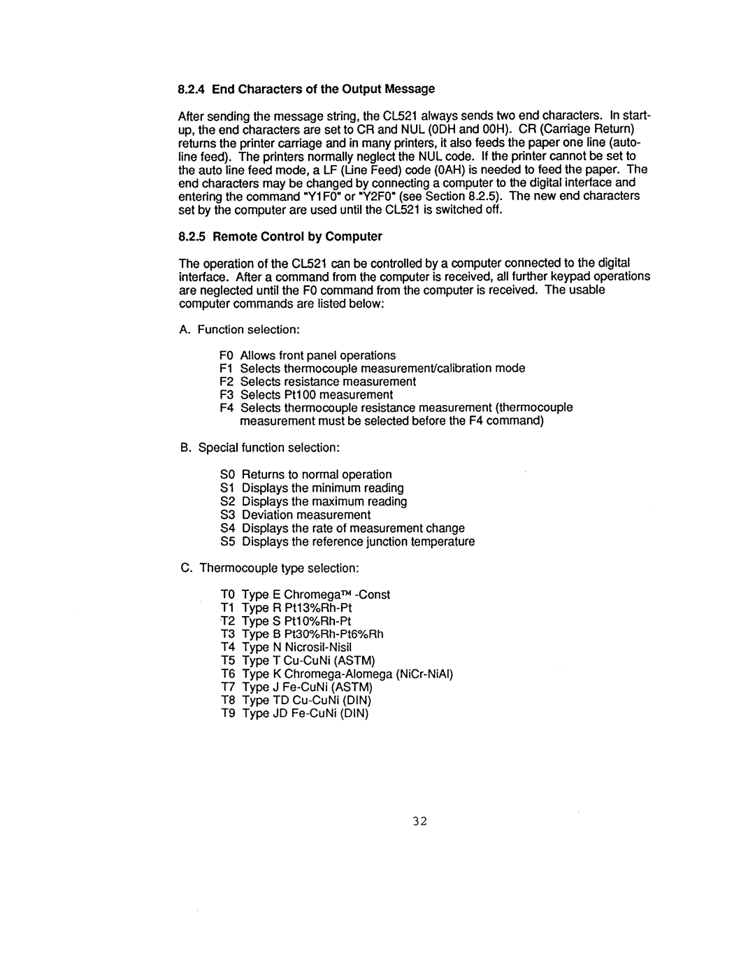 Omega Engineering CL521 manual 