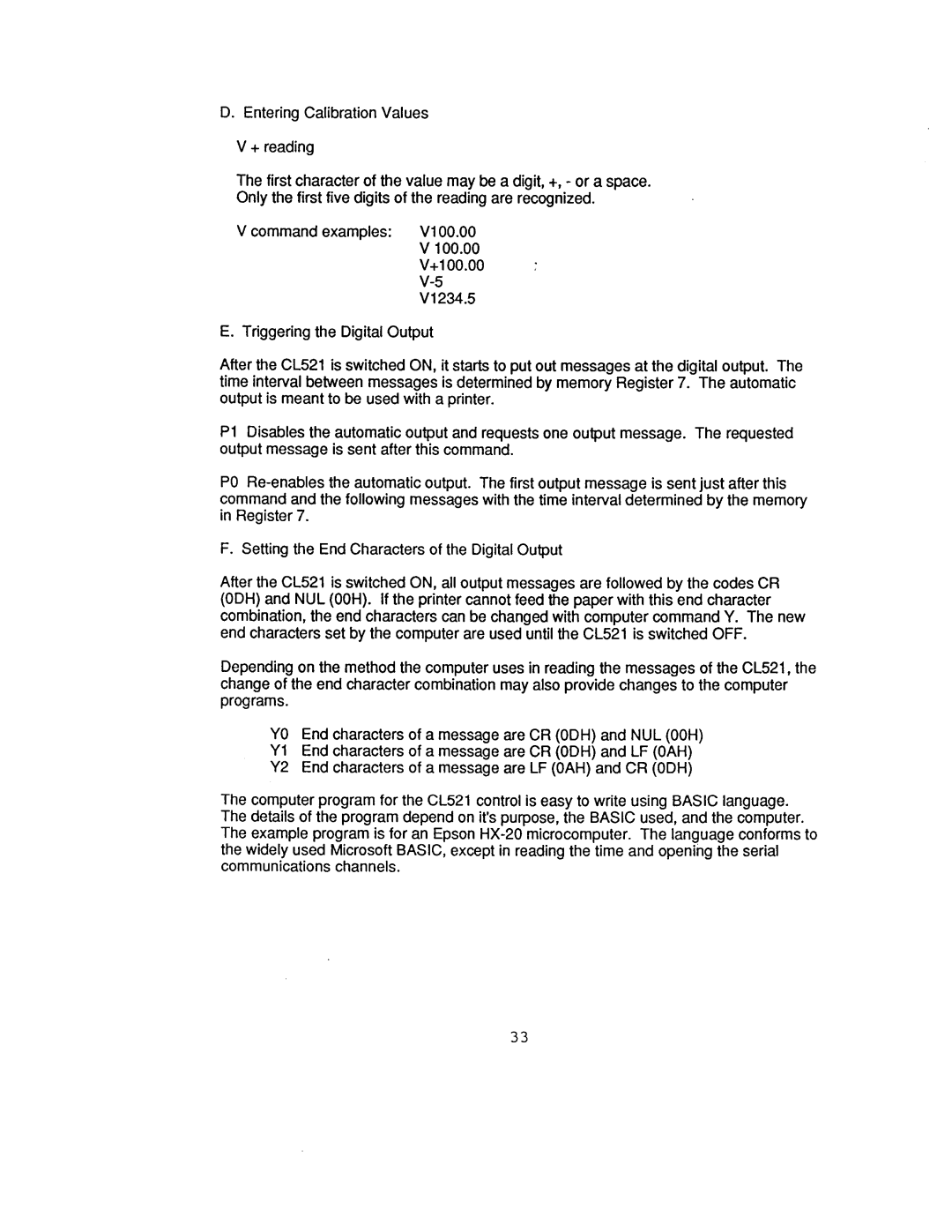 Omega Engineering CL521 manual 