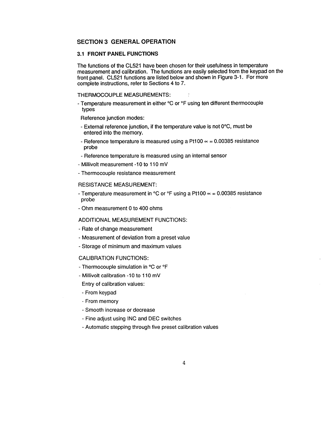 Omega Engineering CL521 manual 