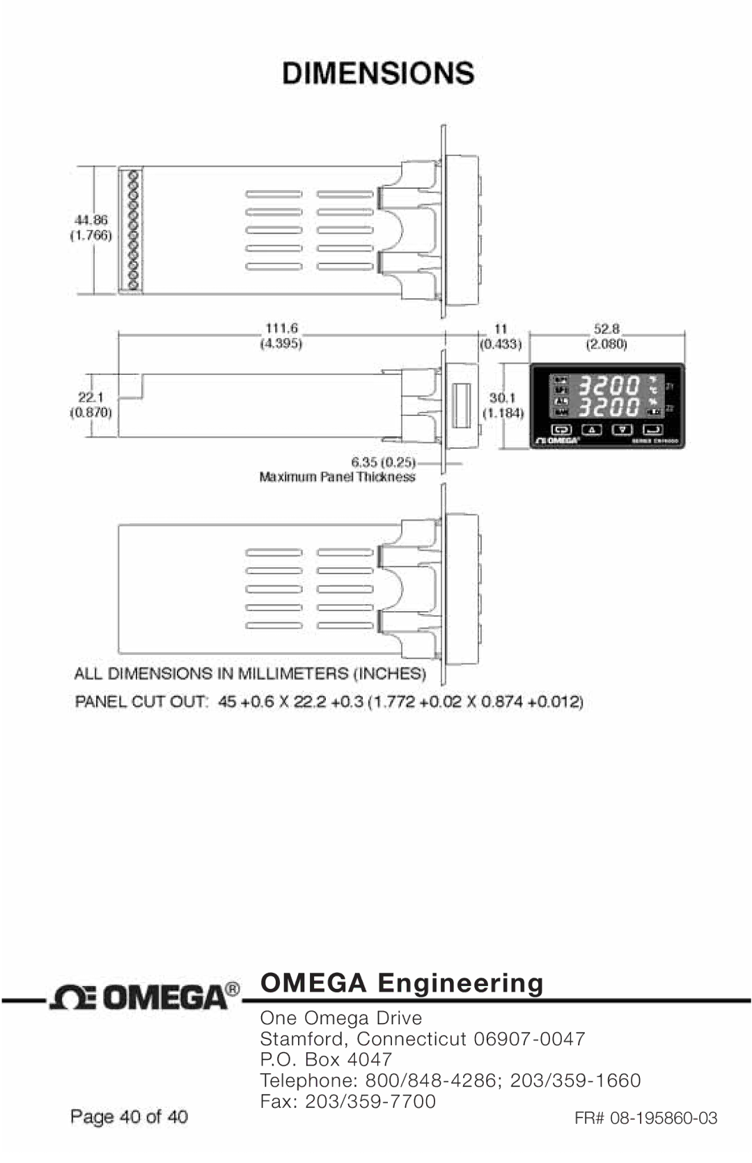 Omega Engineering CN 79000 manual Fr# 