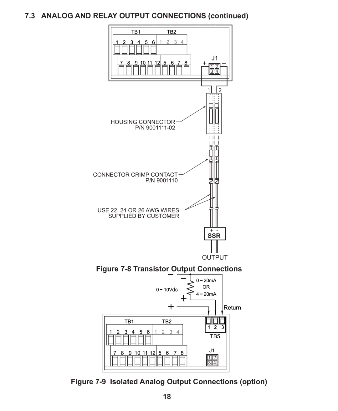 Omega Engineering CN1001-RTD manual Transistor Output Connections 