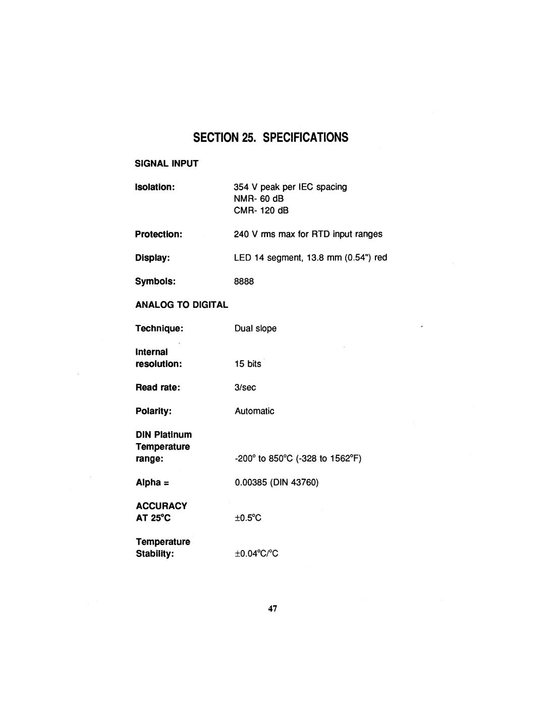 Omega Engineering CN1001-RTD manual 