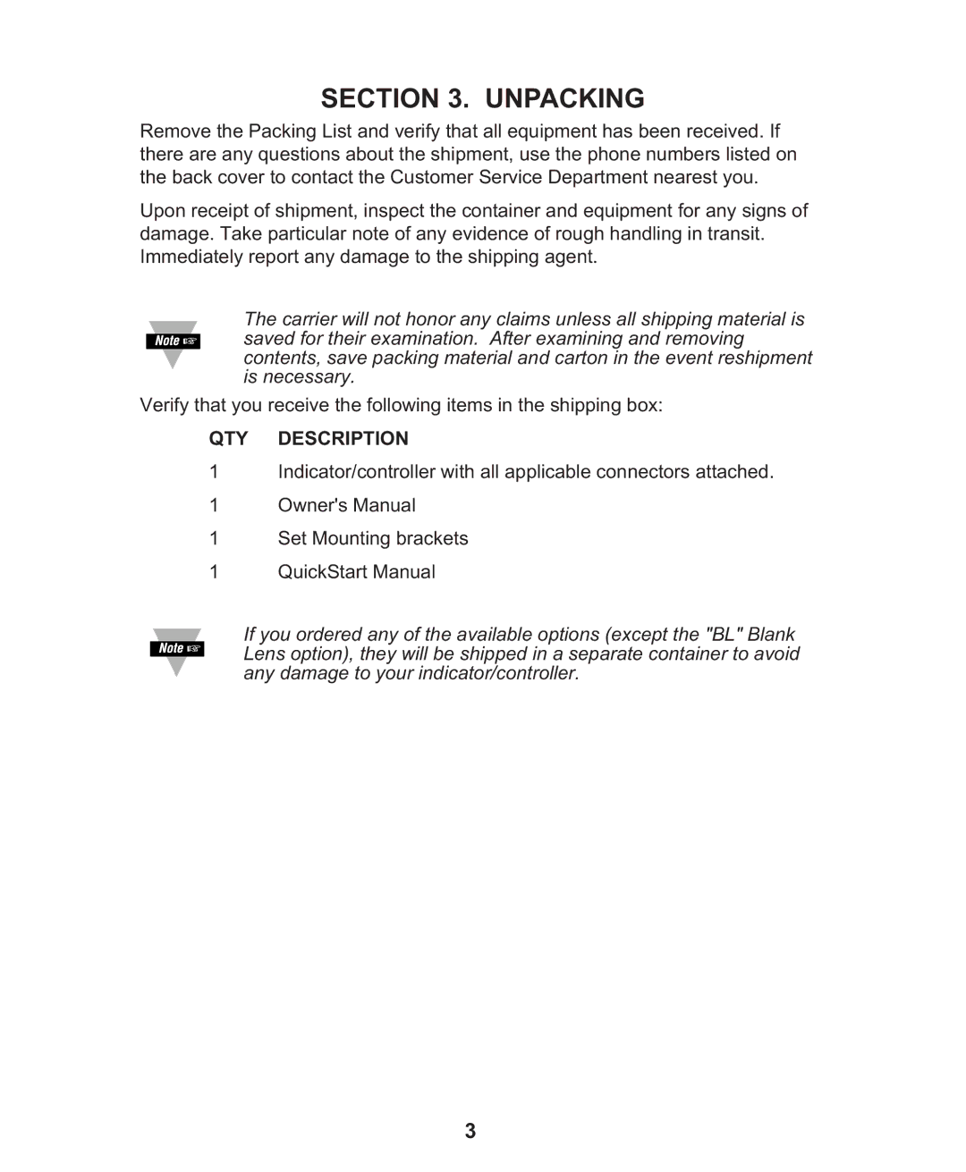 Omega Engineering CN1001-RTD manual Unpacking 