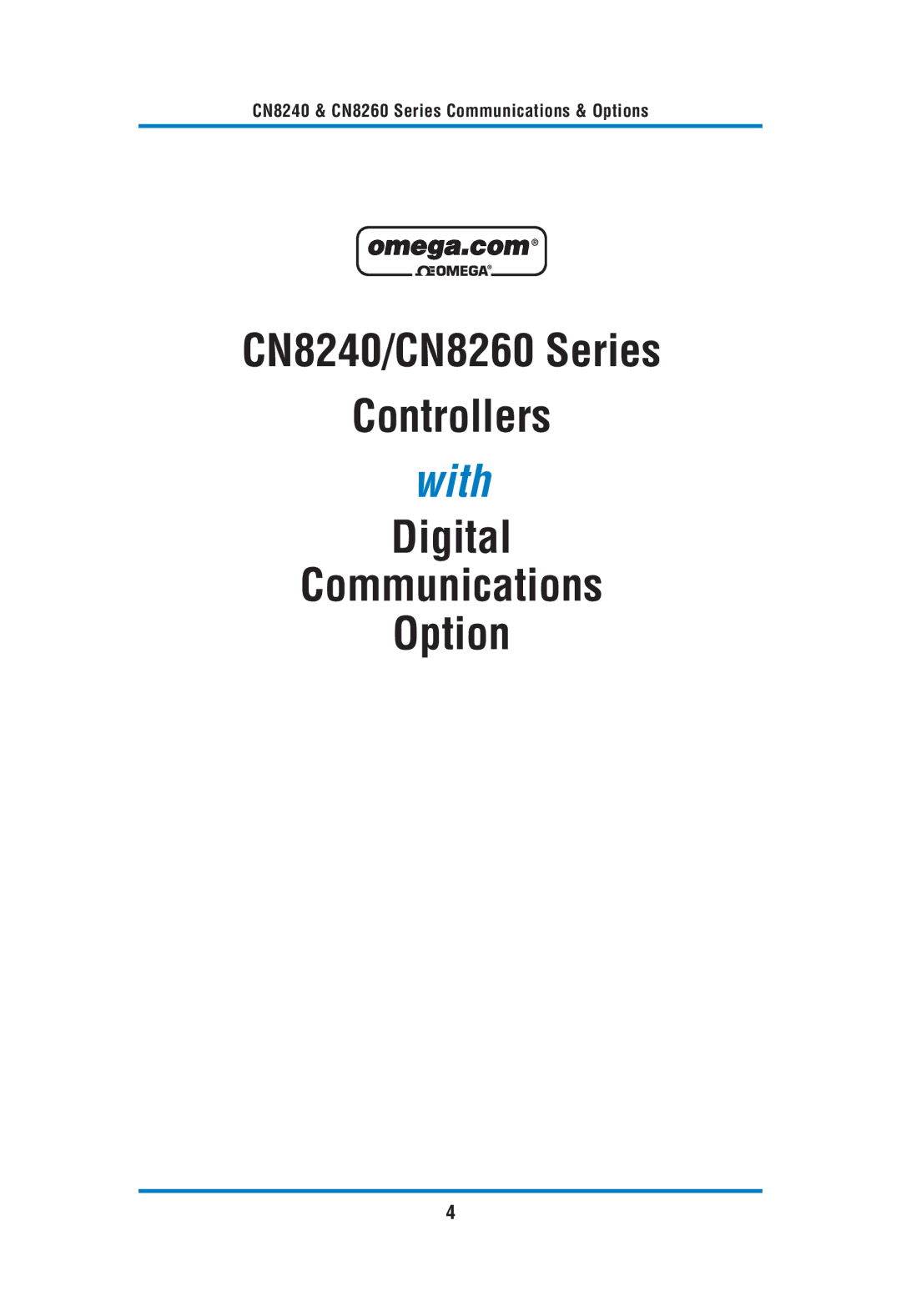 Omega Engineering CN8240, CN8260 manual With 