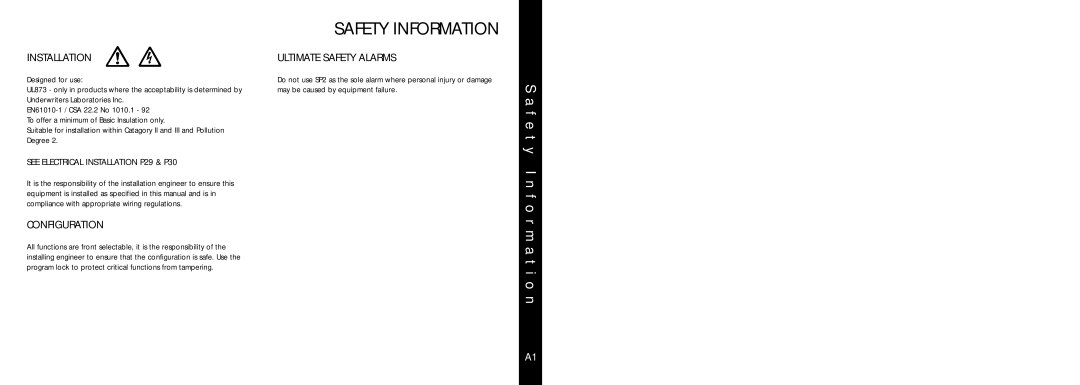 Omega Engineering CN9400 specifications Safety Information, F e t y I n f o r m a t i o n, Installation, Configuration 