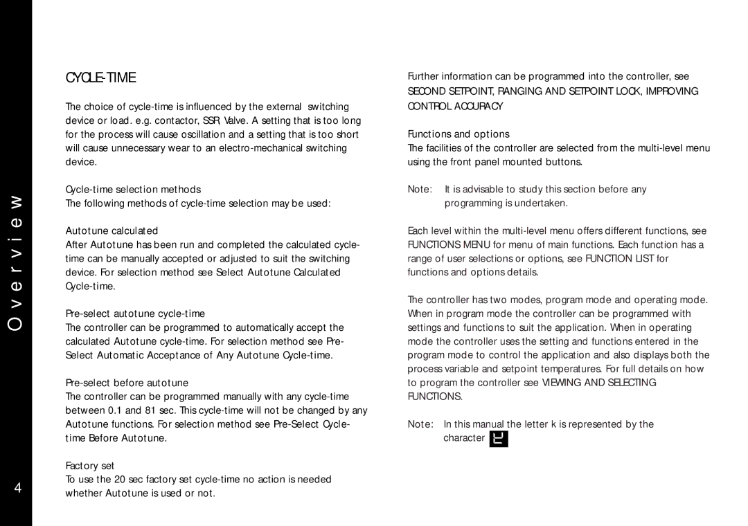 Omega Engineering CN9400 specifications Cycle-Time, Functions 