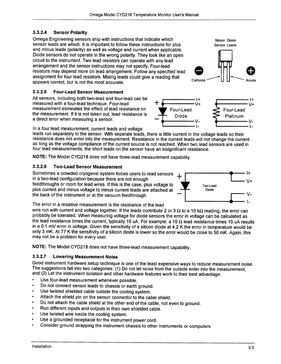 Omega Engineering CYD218 manual 