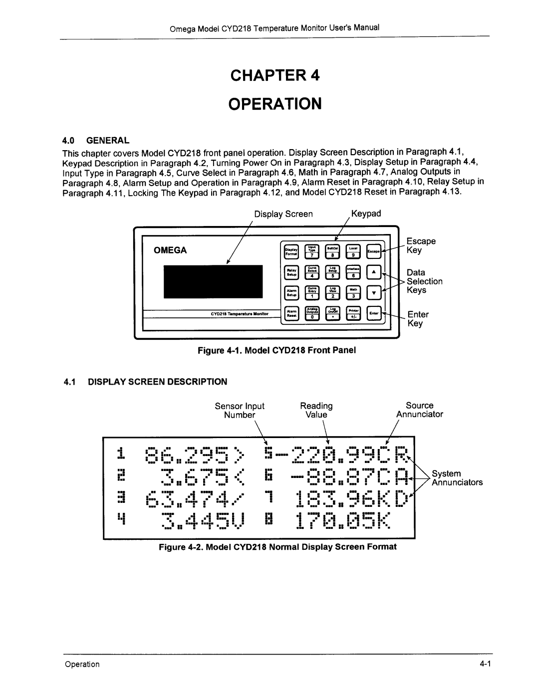 Omega Engineering CYD218 manual 