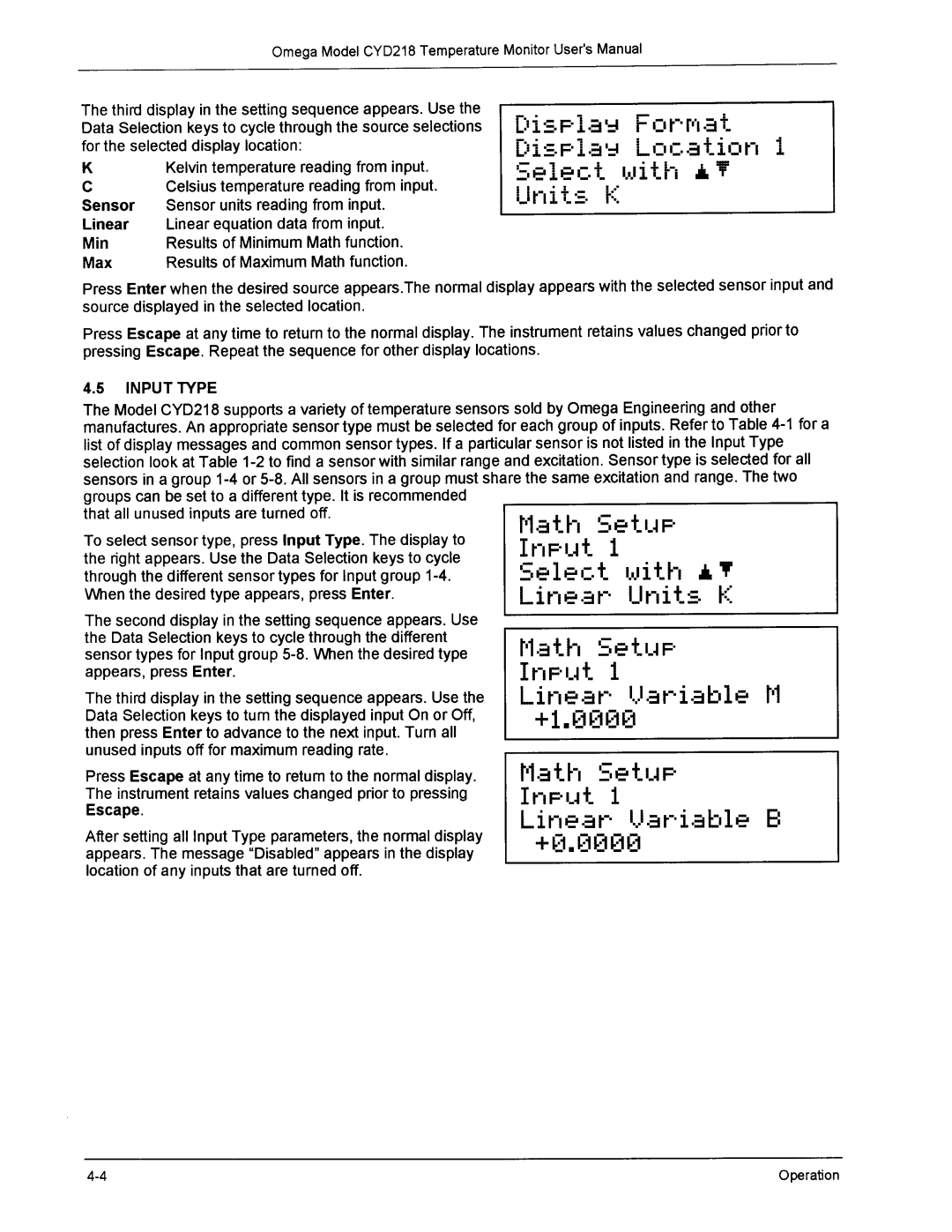 Omega Engineering CYD218 manual 