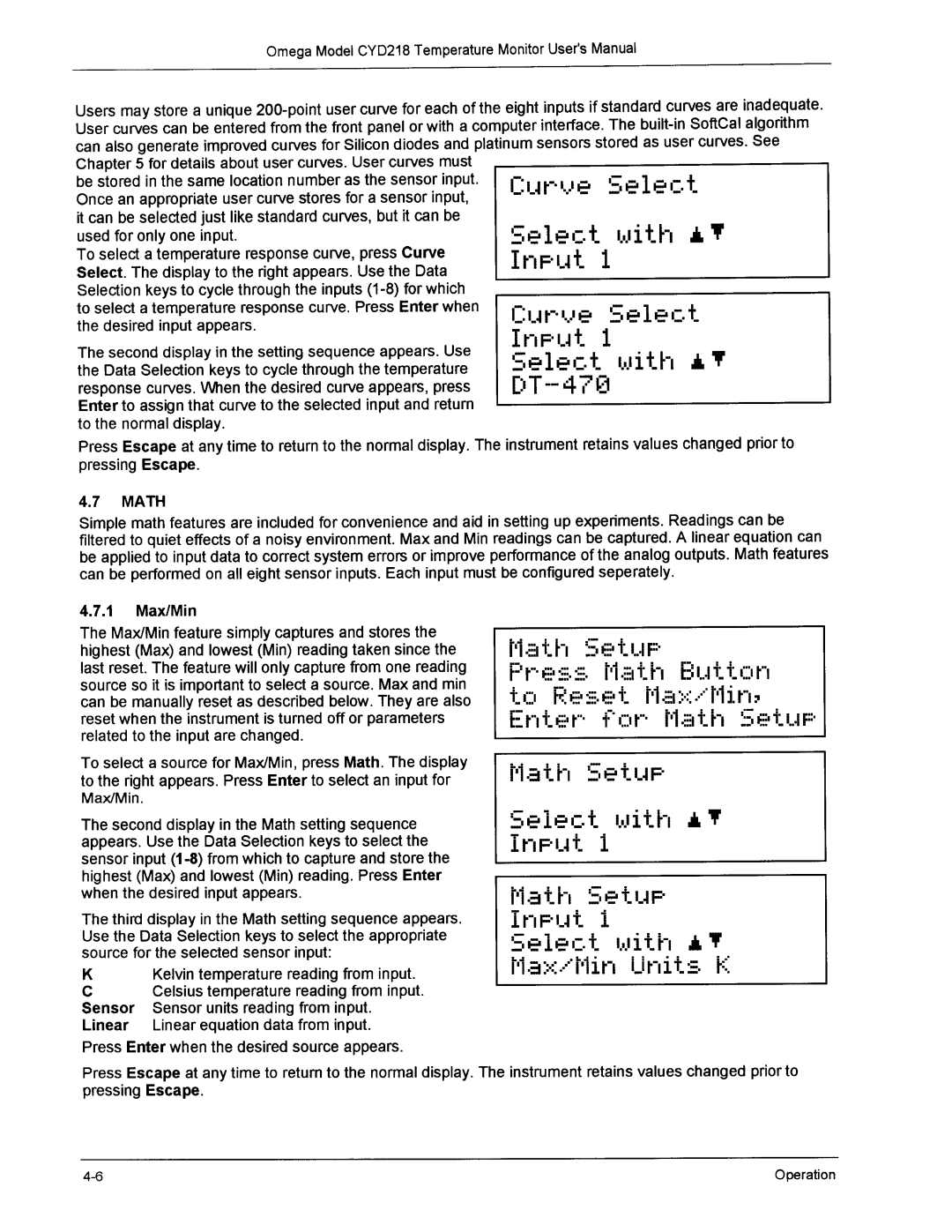 Omega Engineering CYD218 manual 