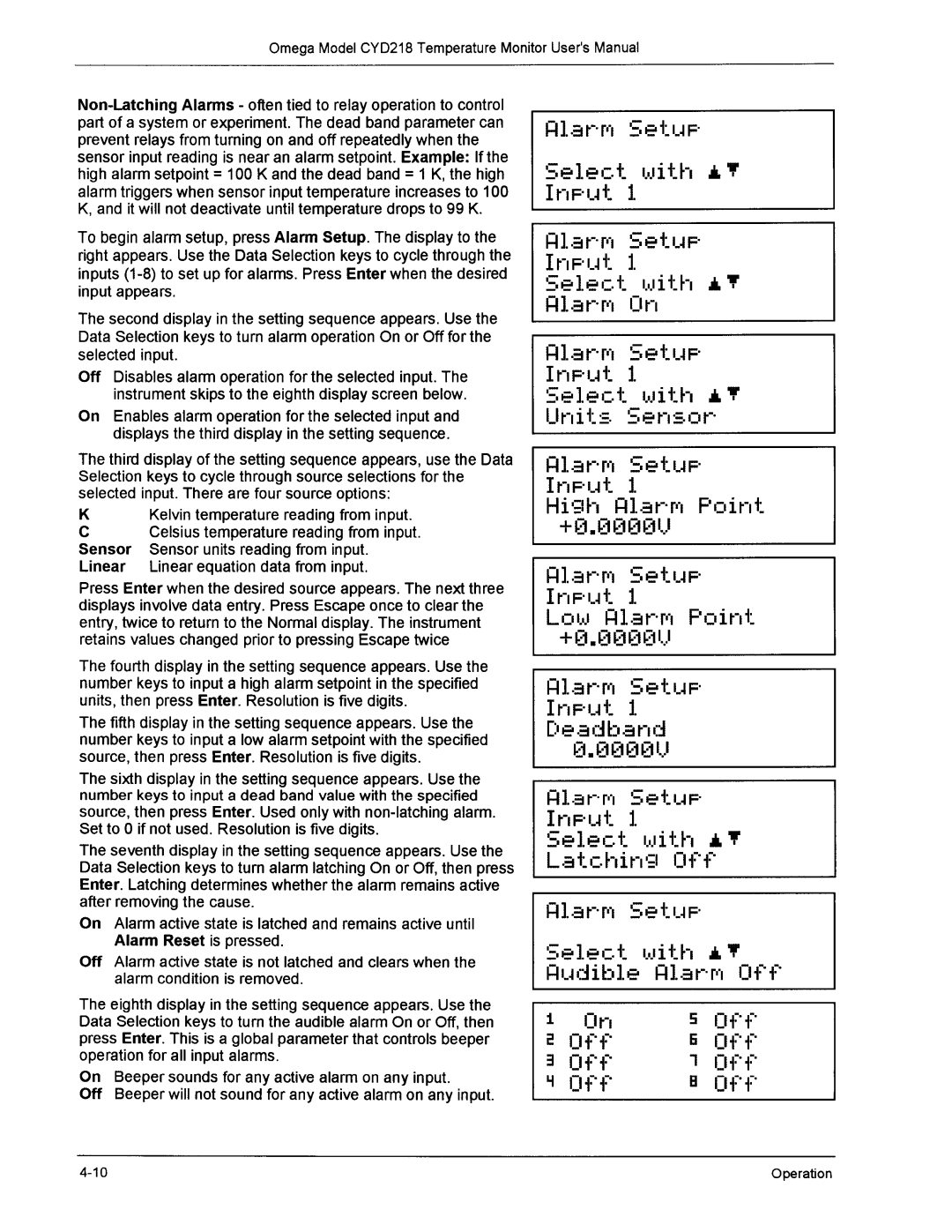 Omega Engineering CYD218 manual 