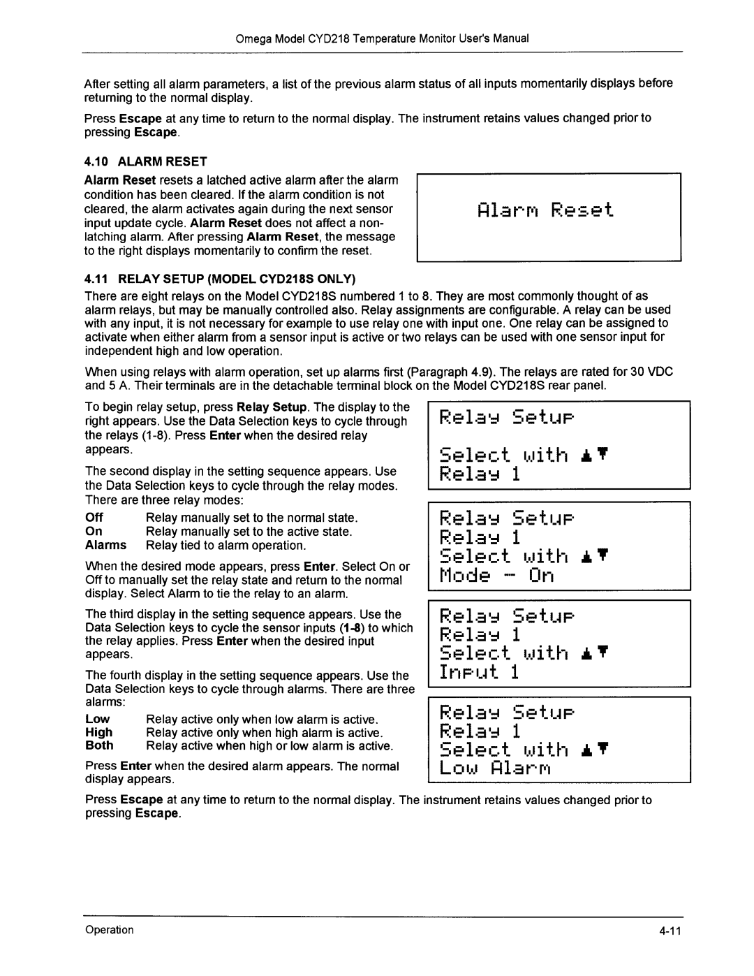 Omega Engineering CYD218 manual 