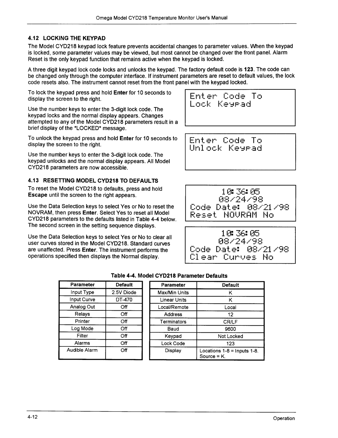 Omega Engineering CYD218 manual 