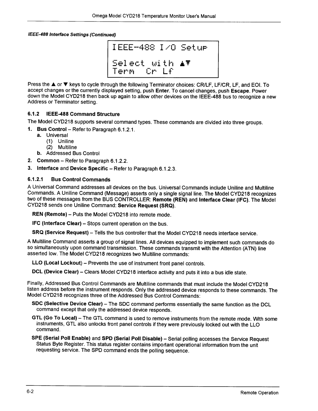 Omega Engineering CYD218 manual 