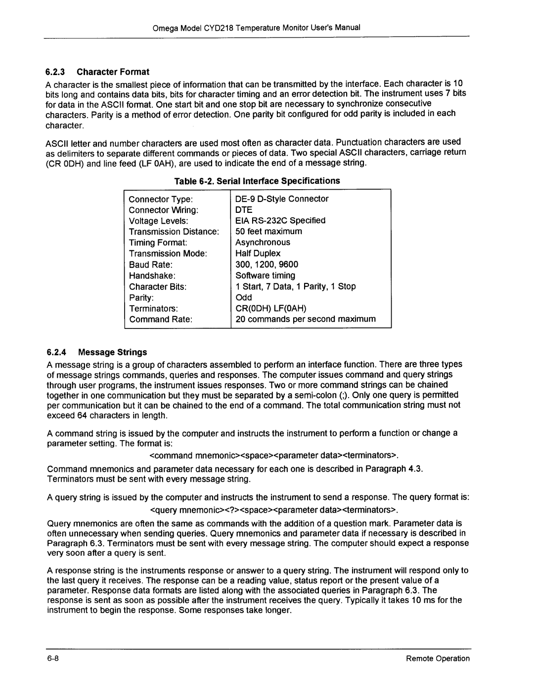 Omega Engineering CYD218 manual 