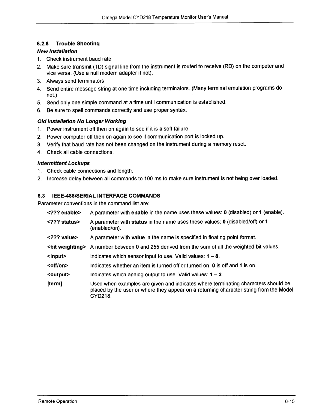 Omega Engineering CYD218 manual 