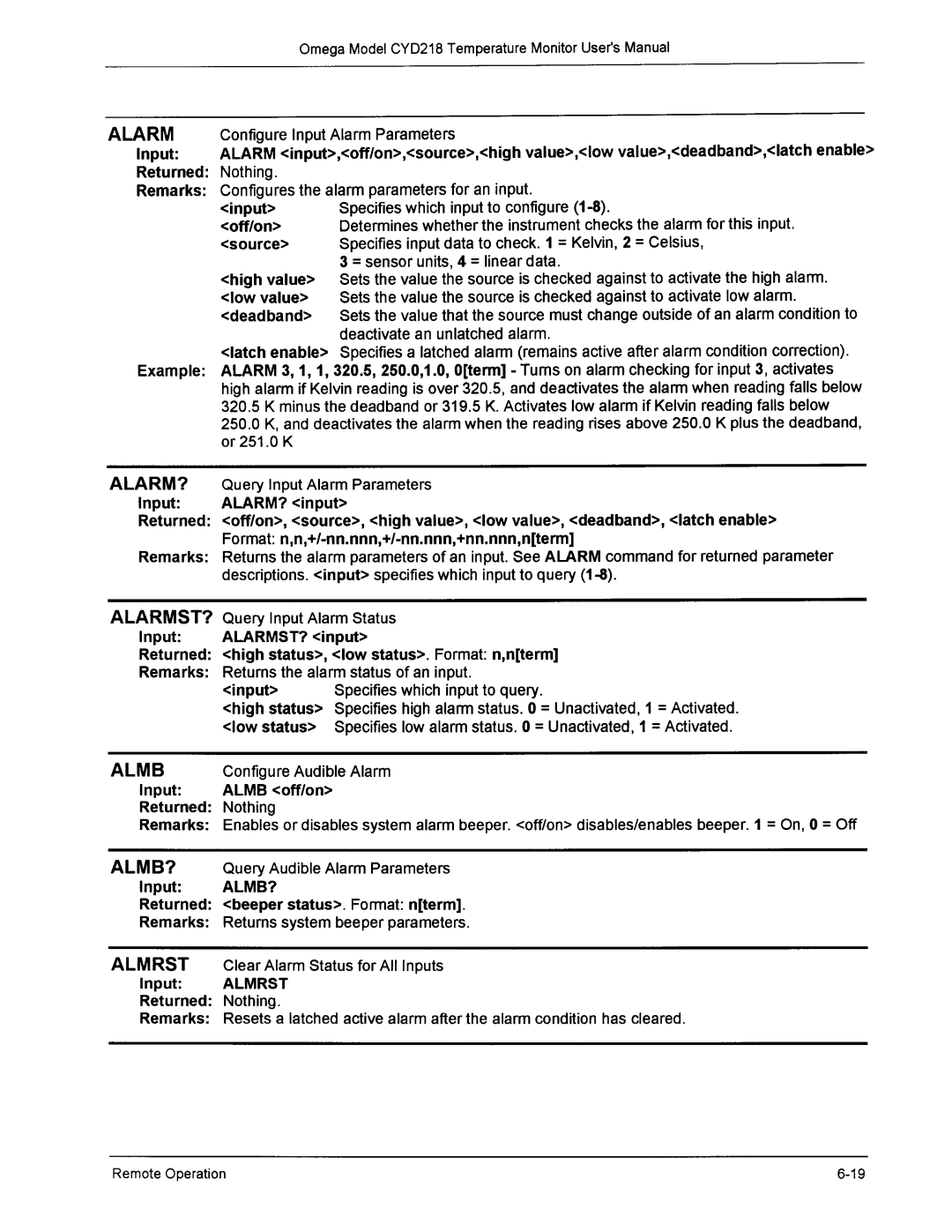 Omega Engineering CYD218 manual 