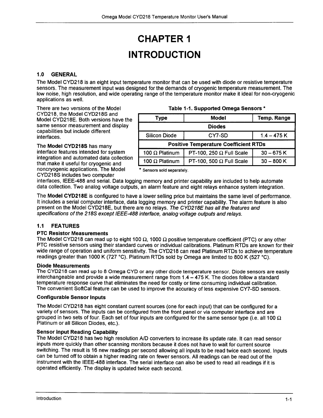 Omega Engineering CYD218 manual 