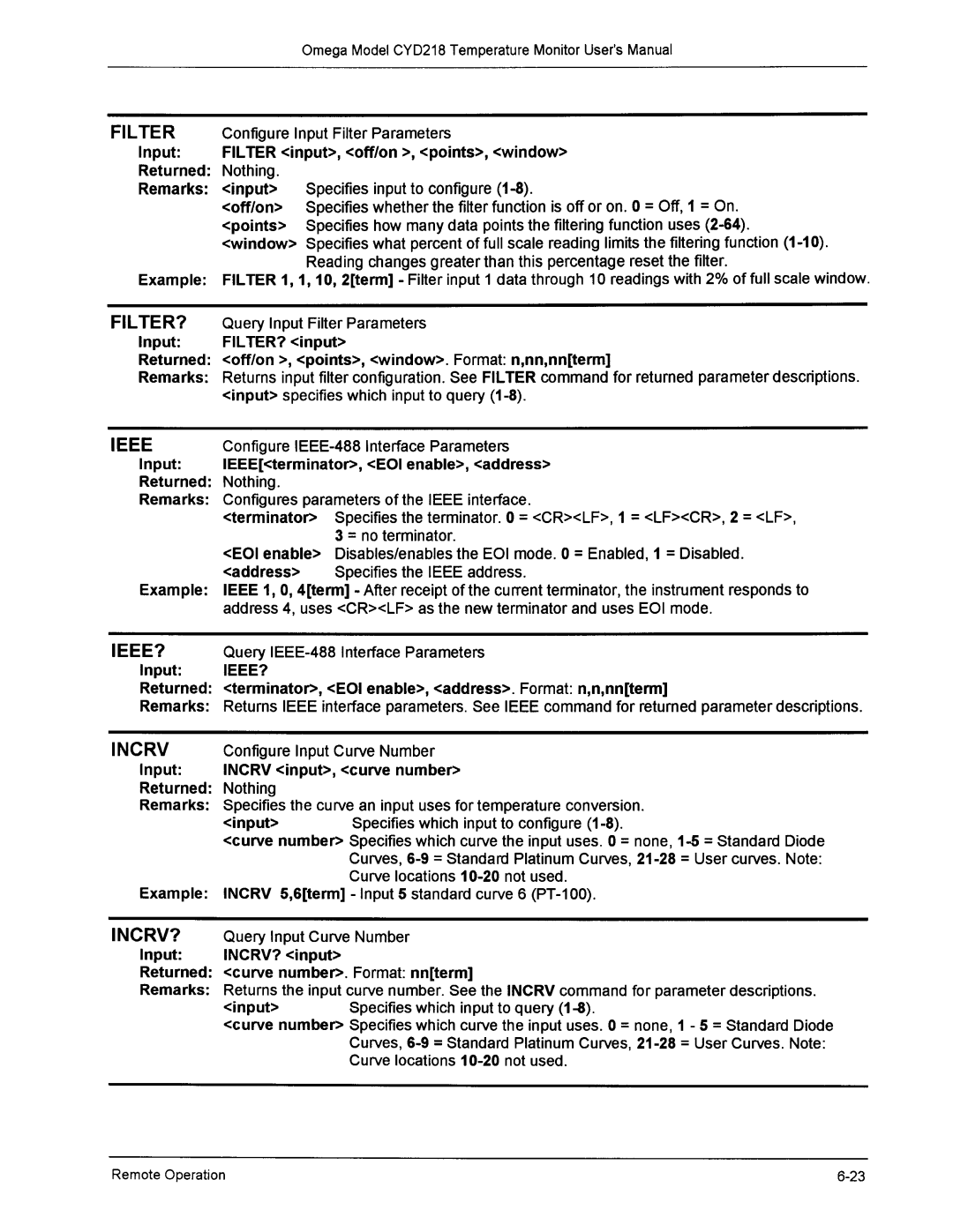 Omega Engineering CYD218 manual 