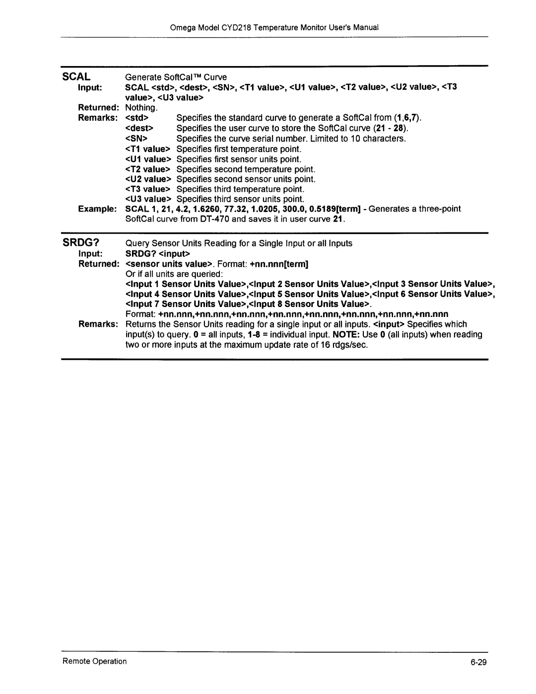 Omega Engineering CYD218 manual 