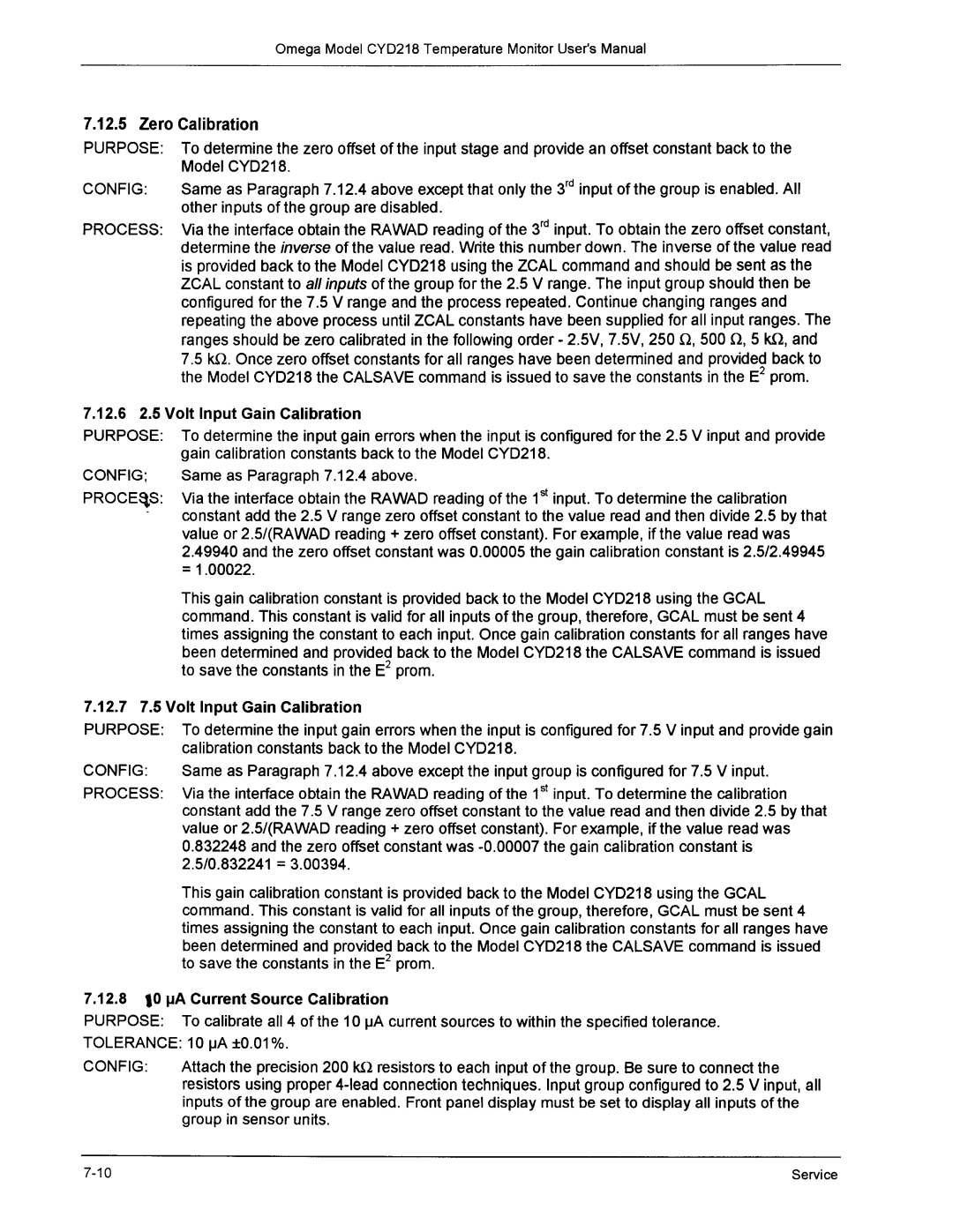 Omega Engineering CYD218 manual 