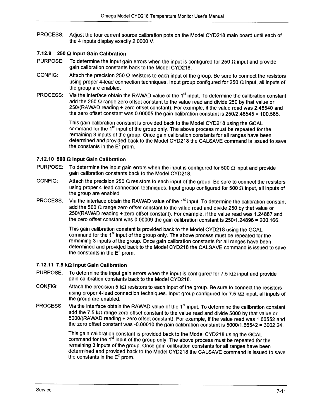 Omega Engineering CYD218 manual 