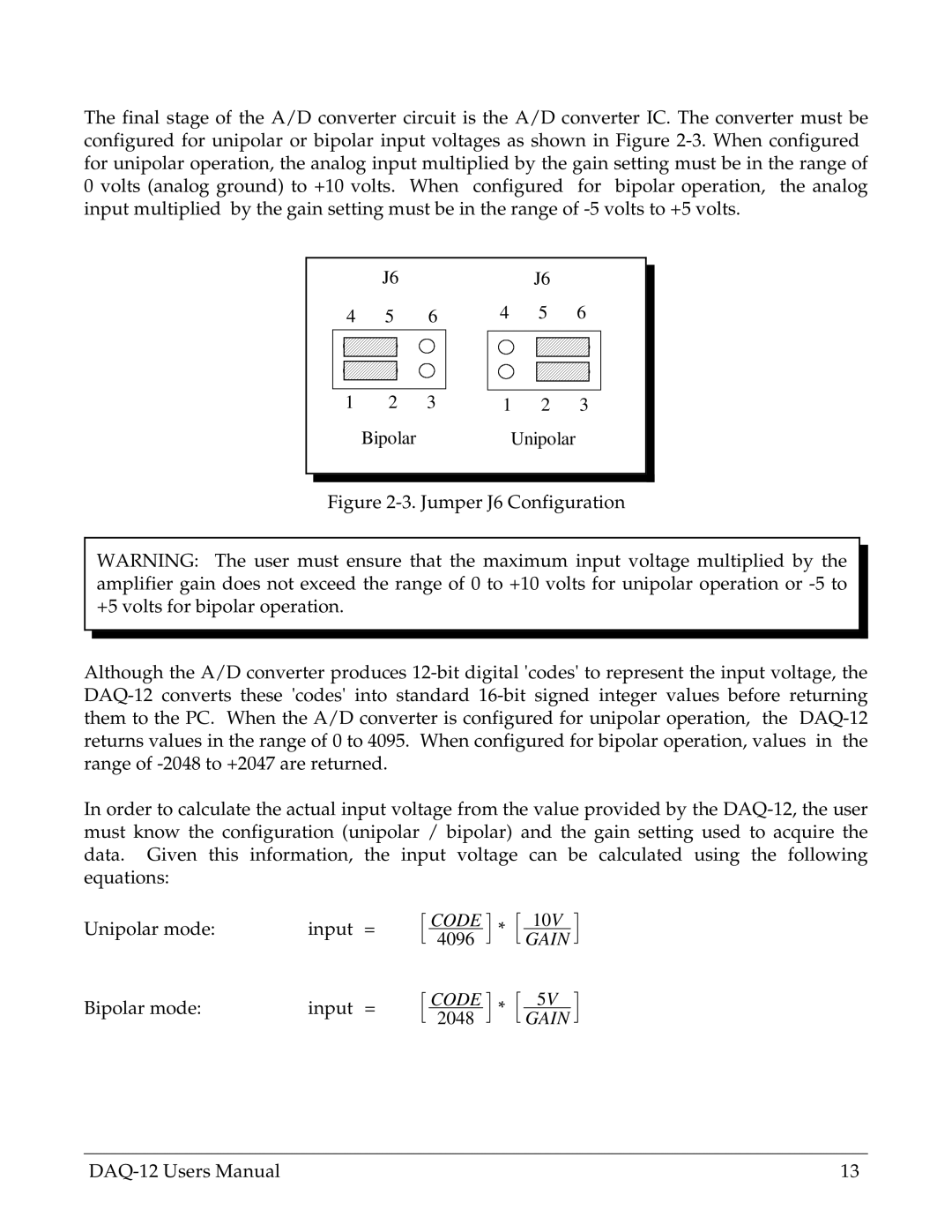 Omega Engineering DAQ-12 user manual Code 