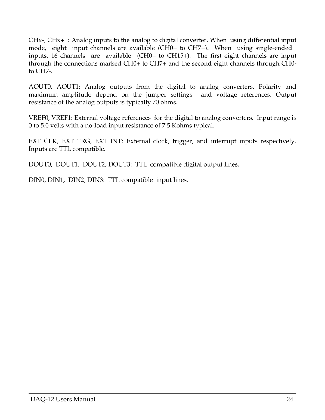 Omega Engineering DAQ-12 user manual 