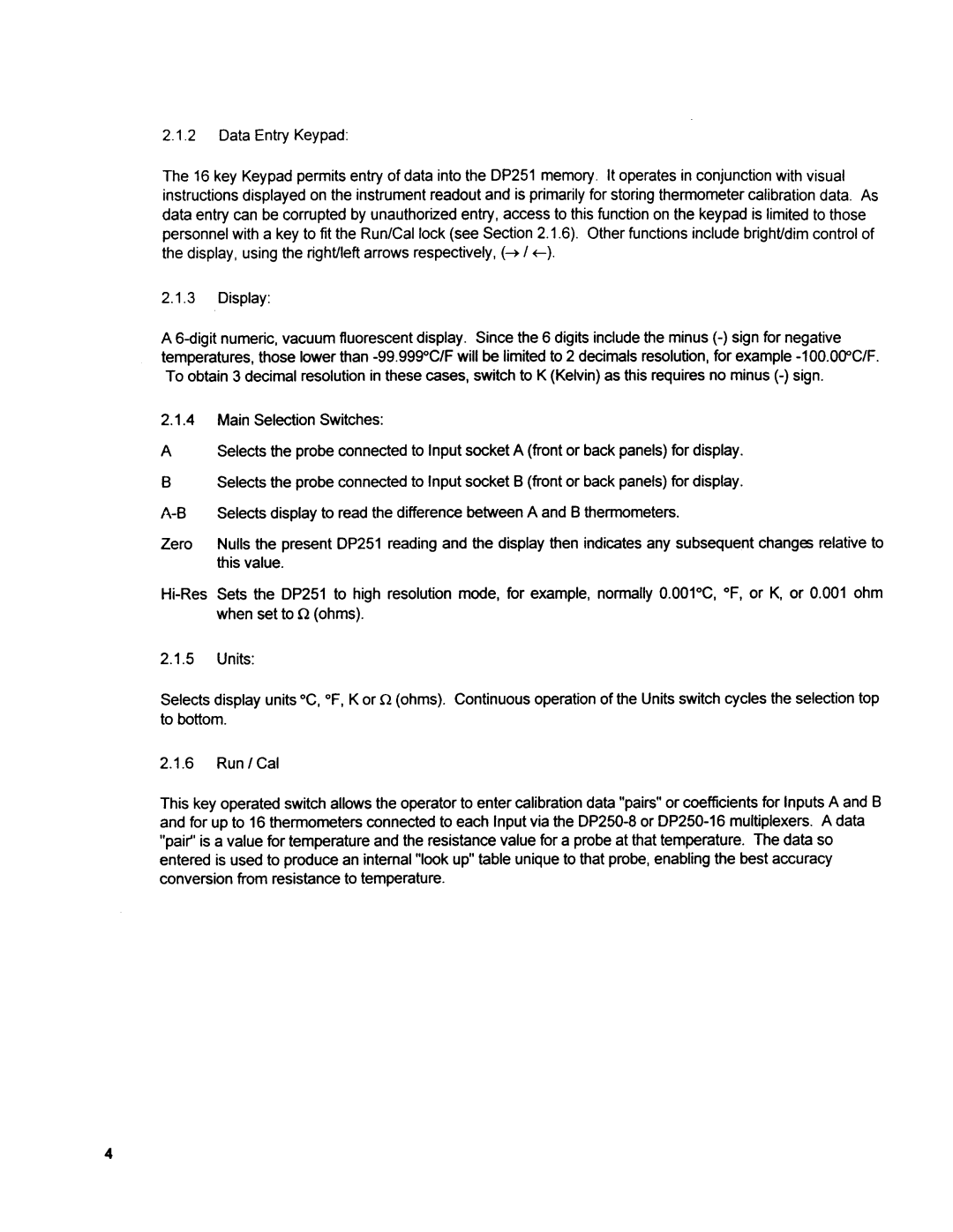 Omega Engineering DP251 manual 
