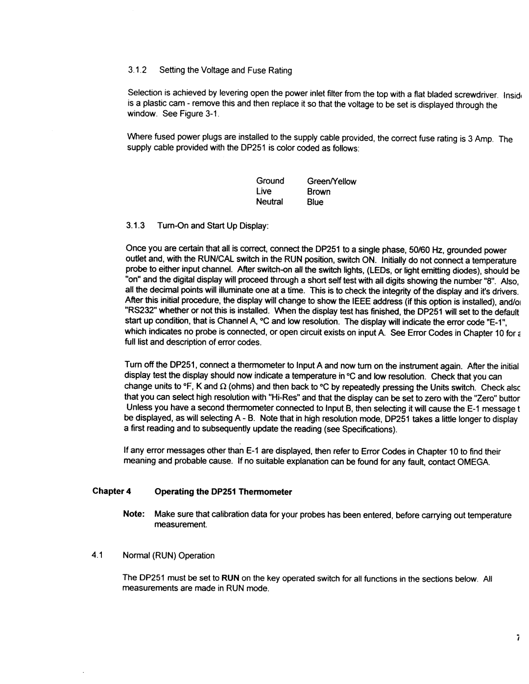 Omega Engineering DP251 manual 