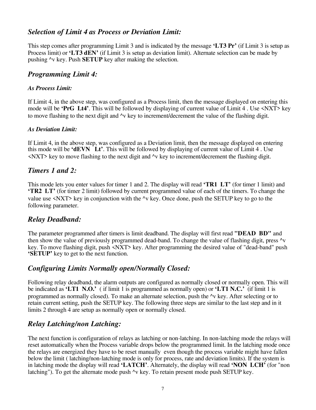 Omega Engineering DP3600 user manual Selection of Limit 4 as Process or Deviation Limit, Timers 1, Relay Deadband 