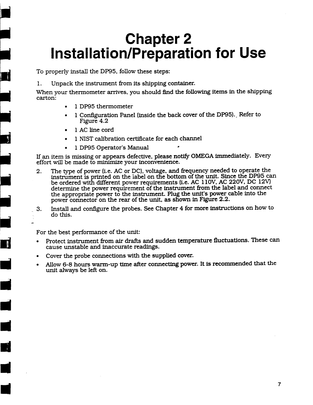 Omega Engineering DP95 manual 