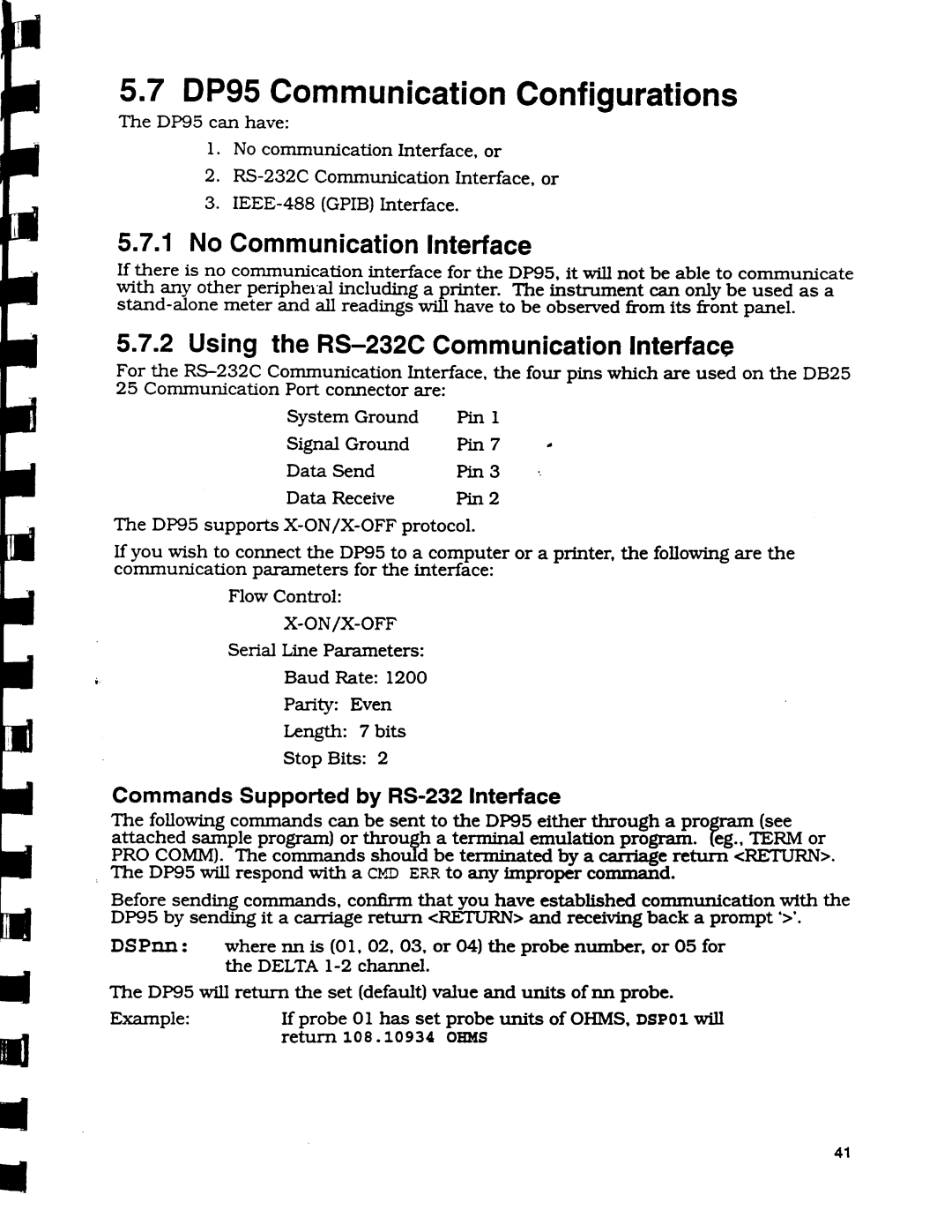 Omega Engineering DP95 manual 