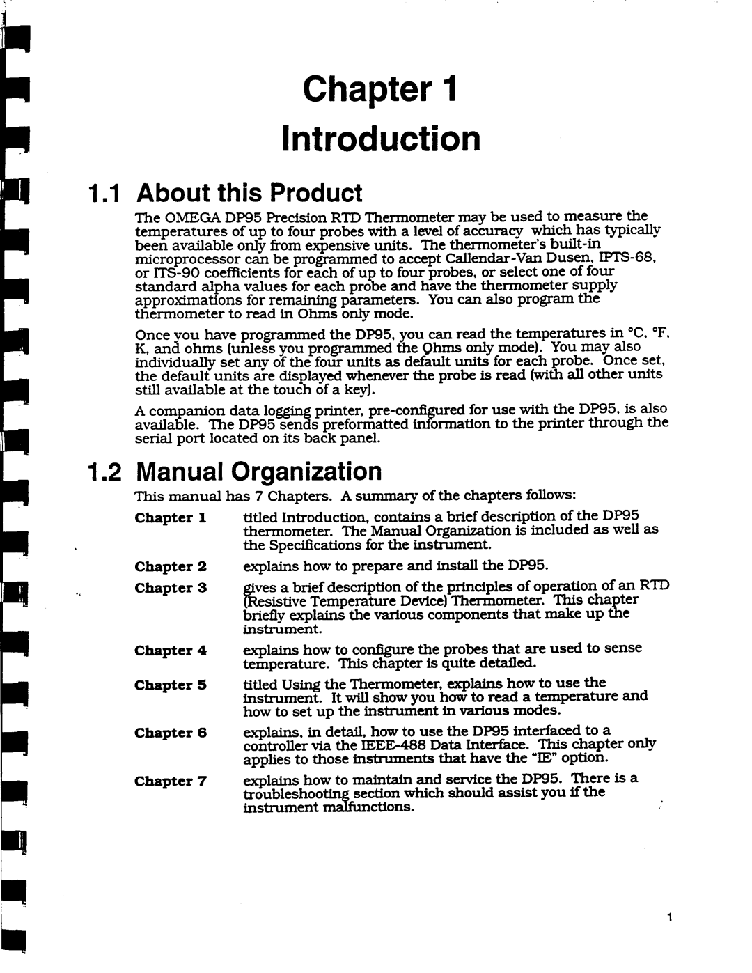 Omega Engineering DP95 manual 