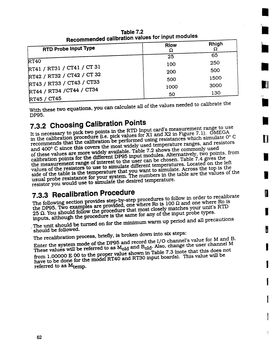 Omega Engineering DP95 manual 