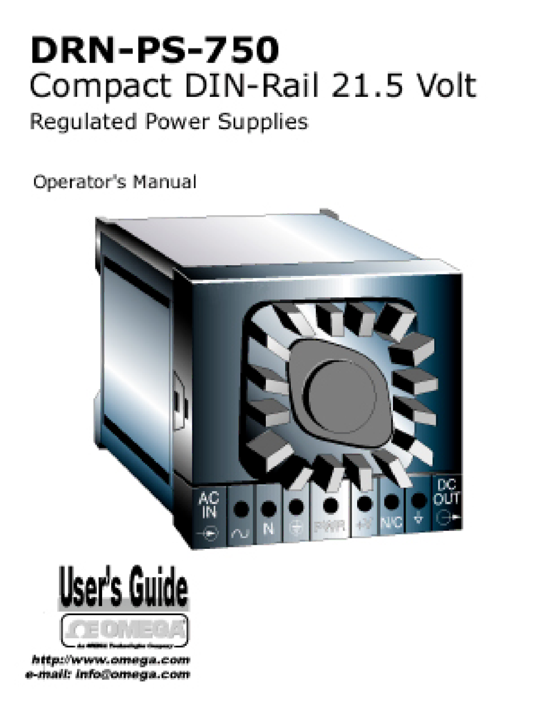 Omega Engineering DRN-PS-750 manual 