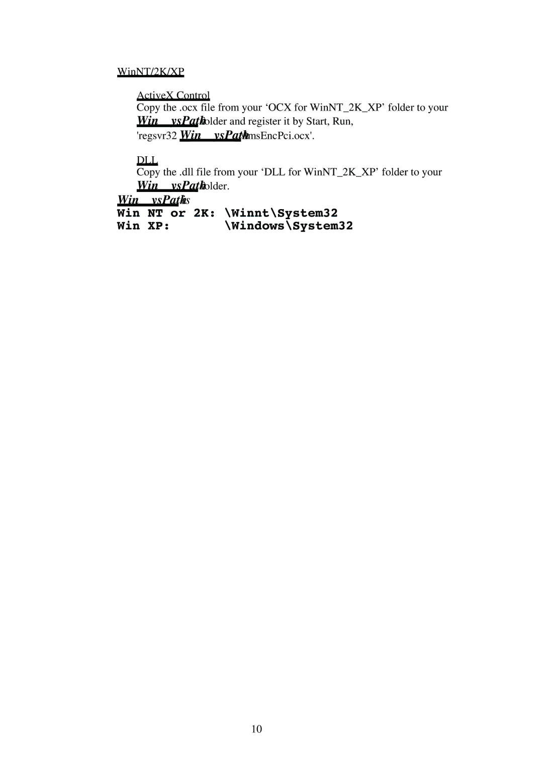 Omega Engineering EN-EIC-325-PCI manual WinSysPath folder WinSysPath is 